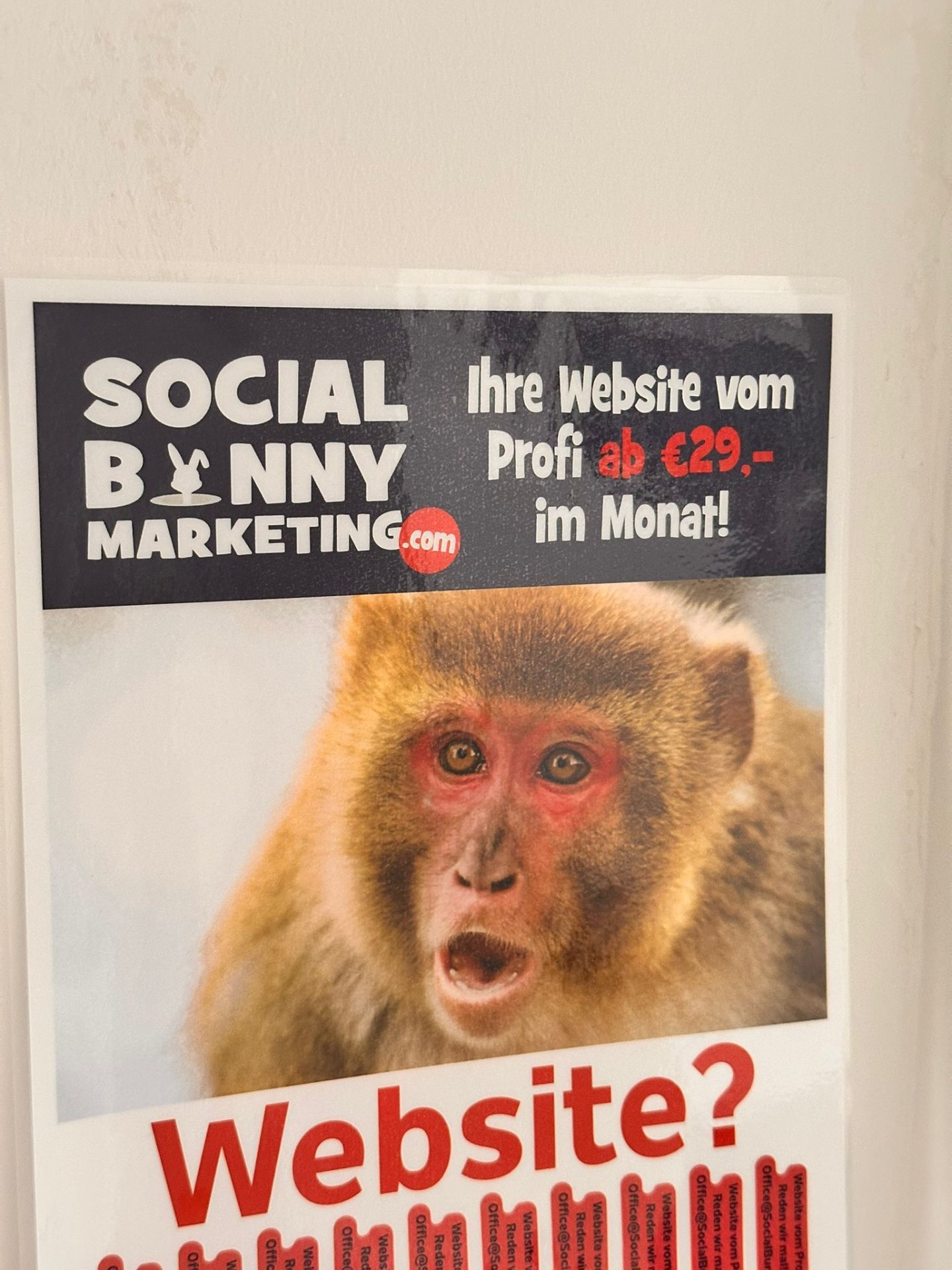 SocialBunny Türwerbung